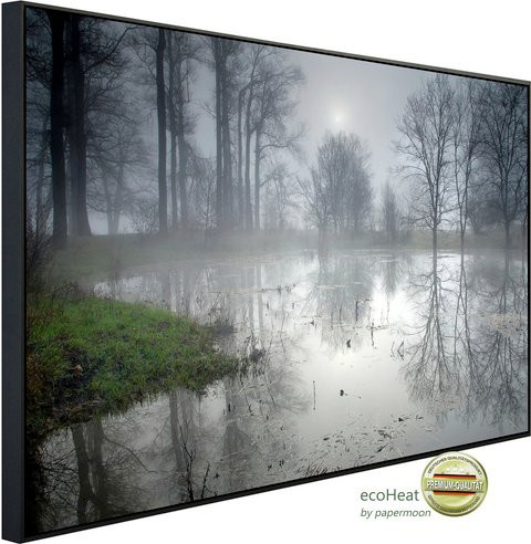 papermoon Infrarotheizung EcoHeat Geheimnisvoller Wald mit Matt-Effekt in Bunt, App-Steuerung und Überhitzungsschutz - Bild 1