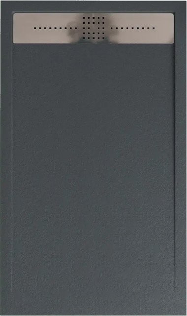 Stano Duschwanne Orion aus Mineralguss in Anthrazit, extra flach, rechteckig, B: 90 cm, T: 170 cm - Bild 1