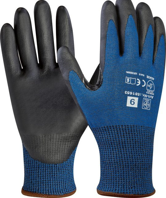 LUX-TOOLS Schnittschutzhandschuh Größe 9, Blau, EN 388 - Bild 1