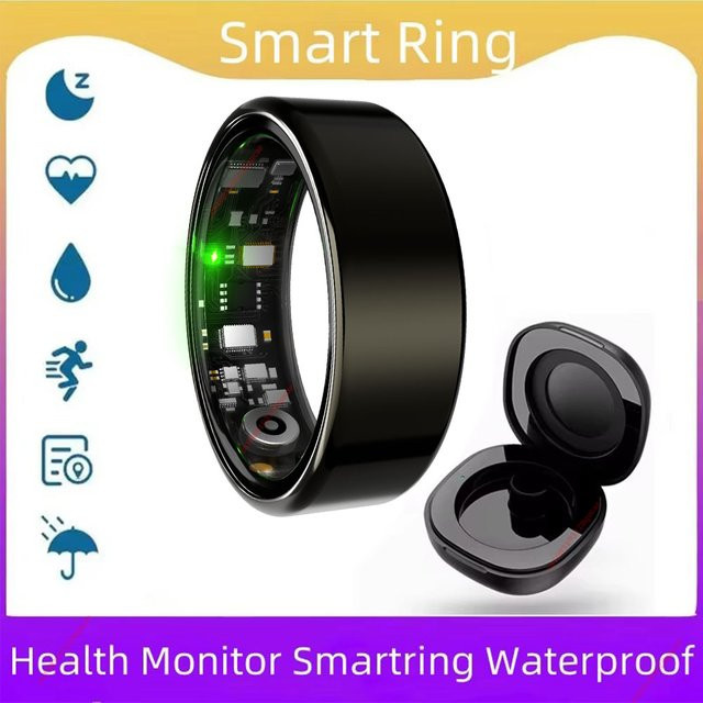 Ola Esporte R11C Smart Ring in Schwarz für Damen und Herren mit Gestensteuerung, Kamera, Herzfrequenzmessung, Blutdruckmessung und Schlafüberwachung, kompatibel mit Android und iOS - Bild 1