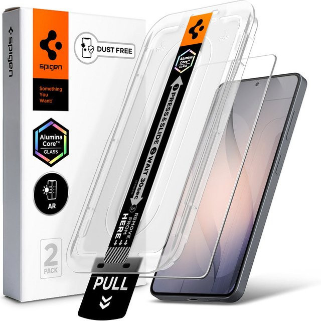 Spigen GlastR EZ FIT Pro Anti-Reflex Schutzfolie aus gehärtetem Glas für Samsung Galaxy S26 Plus S947, transparent, 2er-Set - Bild 1