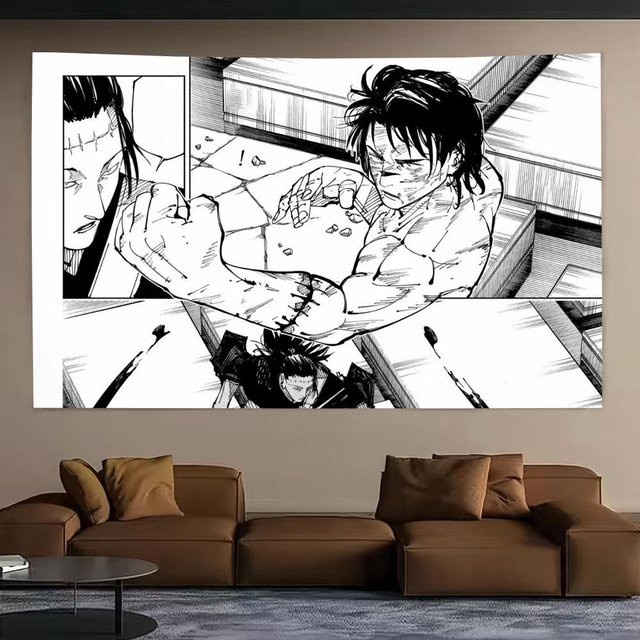 Jujutsu Kaisen Wandteppich Choso Vs Kenjaku Anime Wandkunst von JMG Household Supplies, Breite: 60 cm, Höhe: 90 cm - Bild 1
