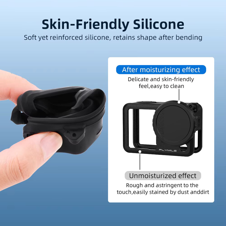 Flymile Silikonhülle für DJI OSMO Action 6 mit Objektivdeckel als Schutzhülle aus Silikonkautschuk - Bild 6