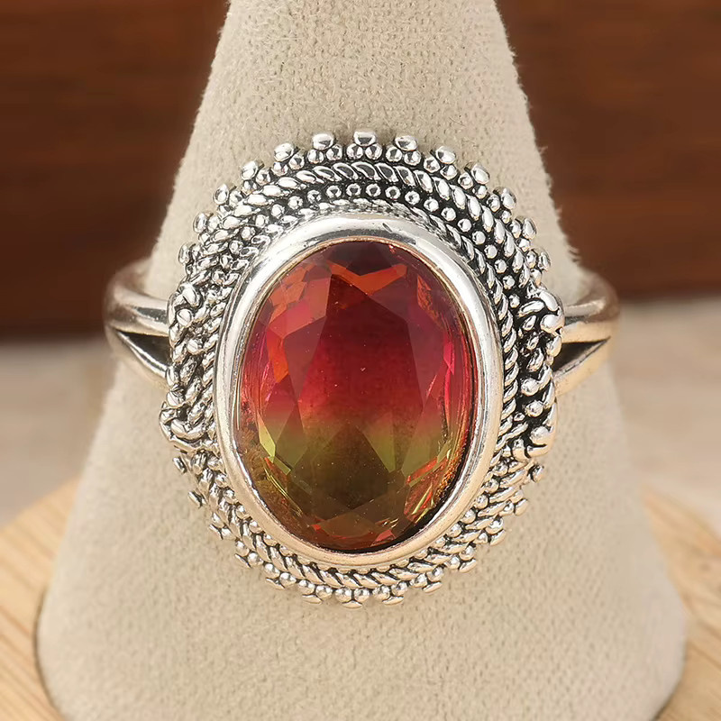 YoYo Ring, Silber, Zirkonia, Damen, Vintage - Bild 2