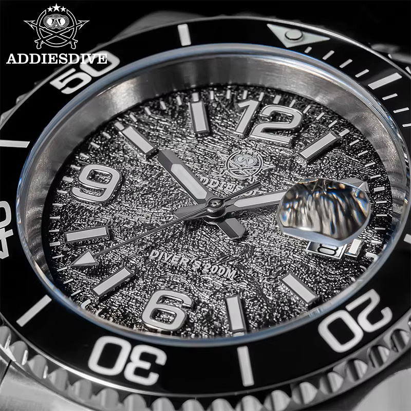 ADDIESDIVE Armbanduhr Quarz, Edelstahl, 41 mm, Herren, Blau, 20 ATM - Bild 4