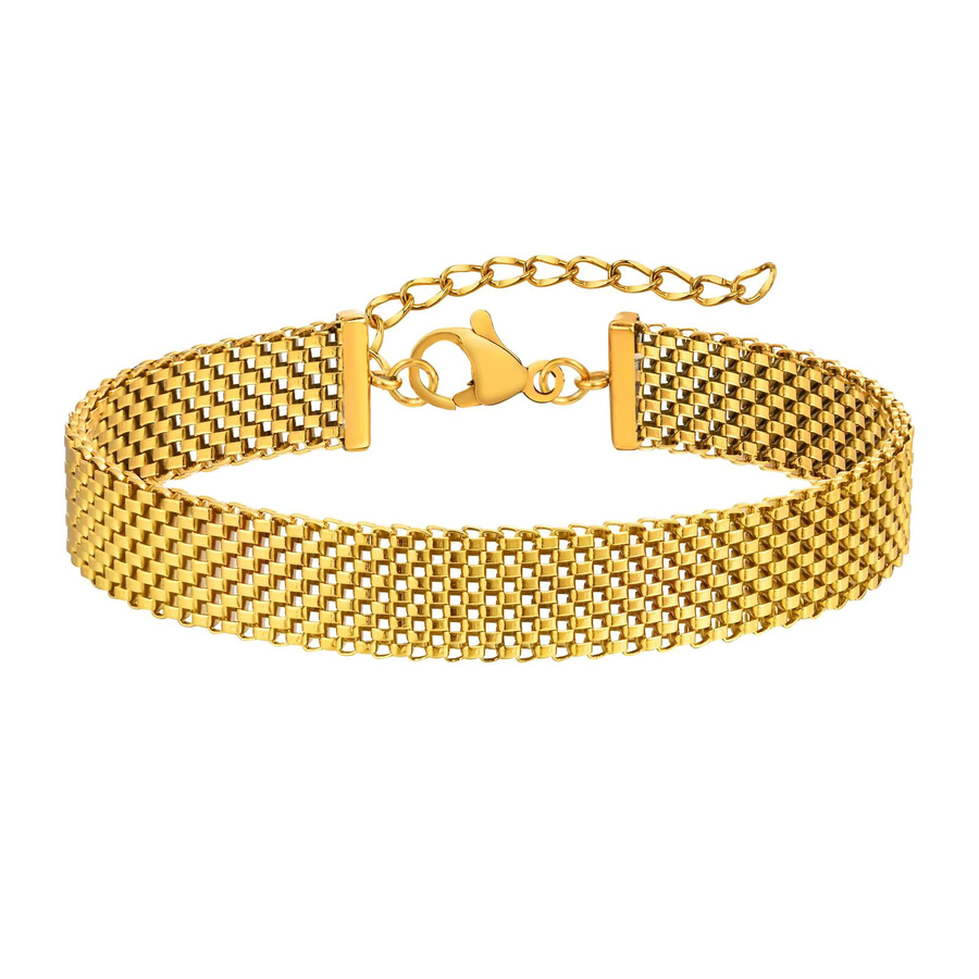 Meaeguet Damen-Armband, vergoldet, Edelstahl, Gliederkette - Bild 2