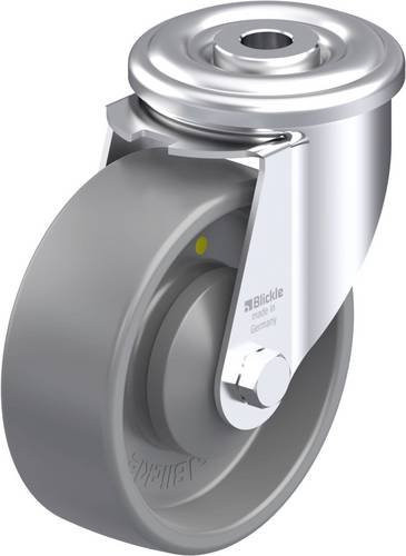 Blickle LER-PO 100KA-ELS Stahlblech-Lenkrolle in Grau mit 100 mm Rad-Durchmesser und 150 kg Tragfähigkeit - Bild 1
