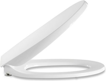 Pressalit WC-Sitz Calmo, oval, weiß, B: 37 cm, L: 45 cm - Bild 1