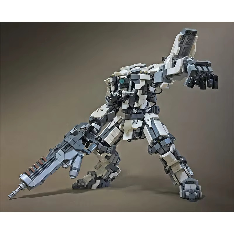 MOCBUILDING Mechanisches Kriegermodell aus ABS-Kunststoff in Grau und Weiß als DIY-Montageblock für kreative MOC-Projekte - Bild 3