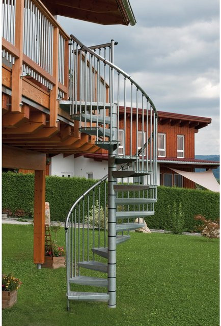 Minka Spindeltreppe Rondo Zink Plus in Silber/Grau für eine Geschosshöhe bis 300 cm - Bild 1