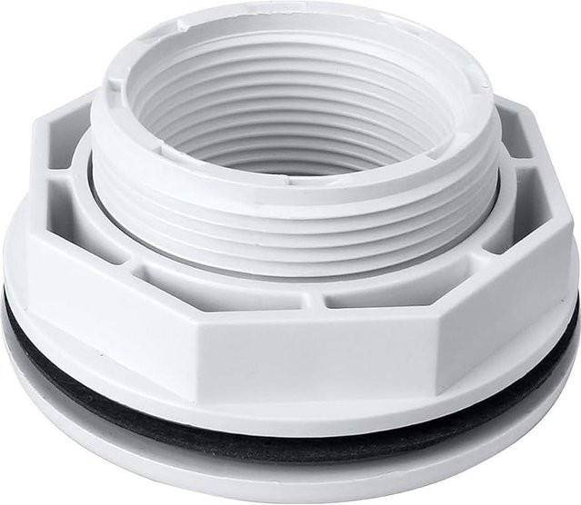 Hayward Pool-Rücklaufadapter Inlet Nozzle aus PVC mit Dichtung, 1-1/2 Zoll, Grau - Bild 1