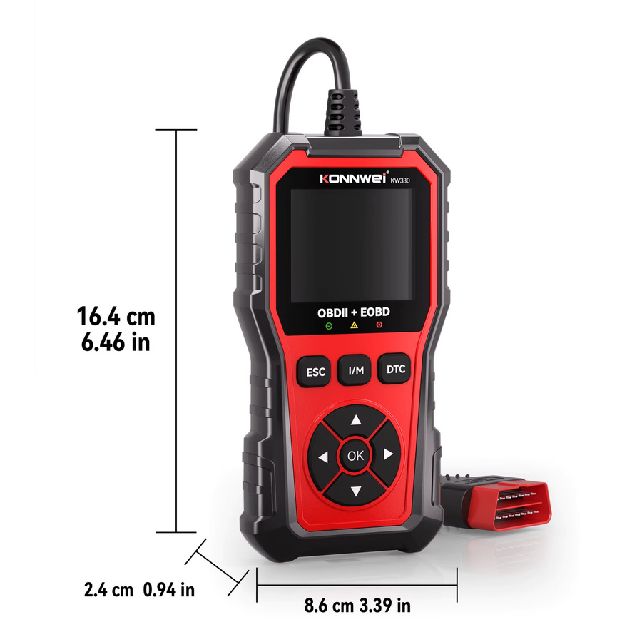 KONNWEI 12 V Auto-OBDII-Diagnosetool in Schwarz mit Motorfehlercode-Freigabe und mehrsprachigem Kfz-Tiefscan-Tool - Bild 2