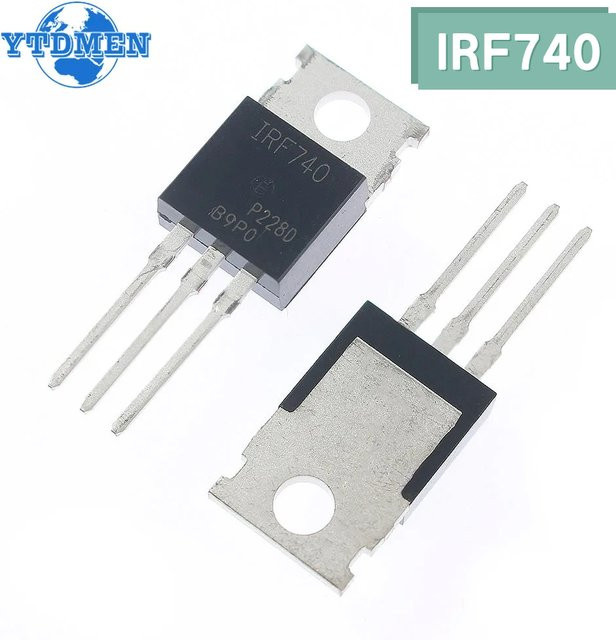 5 Stück YTDMEN IRF740 MOSFET Transistor TO-220 in Schwarz - Bild 1