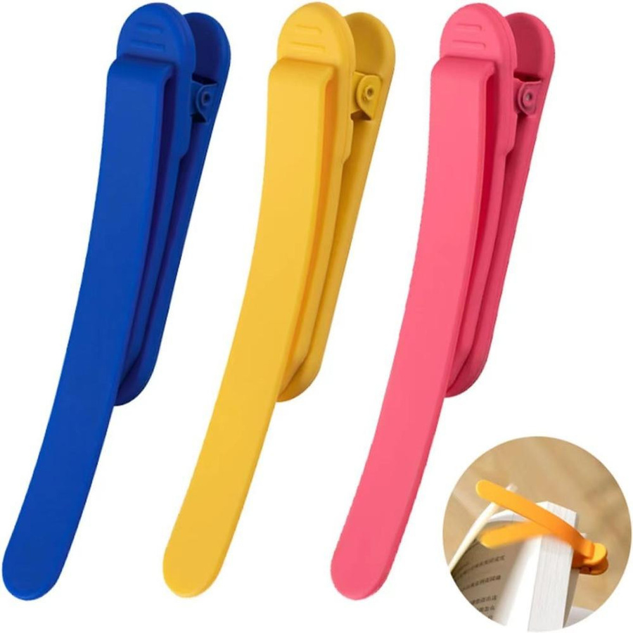 Lesezeichenclip aus weichem Silikon in Orange von Yiran Furniture für Schule und Büro - Bild 2