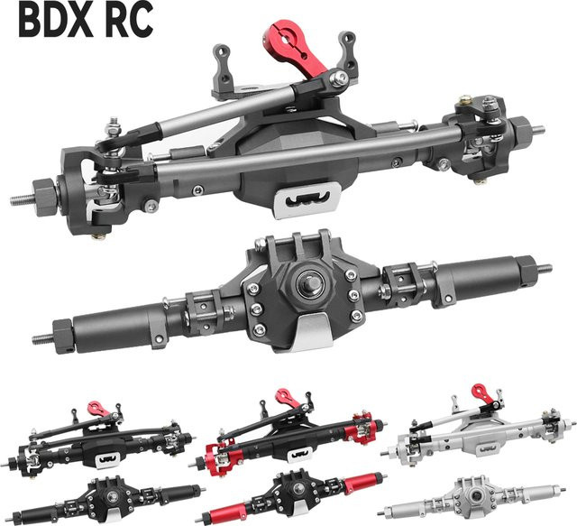 Axial Vorder- und Hinterachse, Metall, Grau - Bild 1