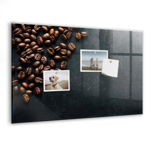 Tulup Magnetische Glastafel Kaffeebohnen Weiß, B/H: 60 x 40 cm - Bild 1