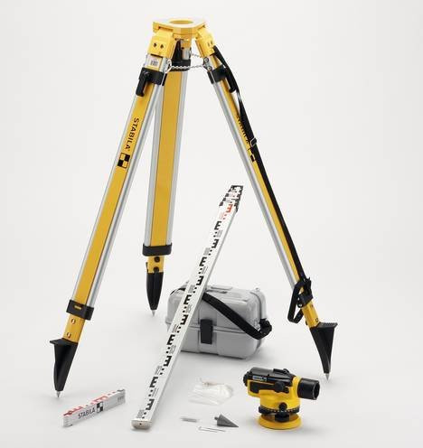 STABILA Optisches Nivelliergerät OLS 26 Set, 8-teilig, Gelb - Bild 1