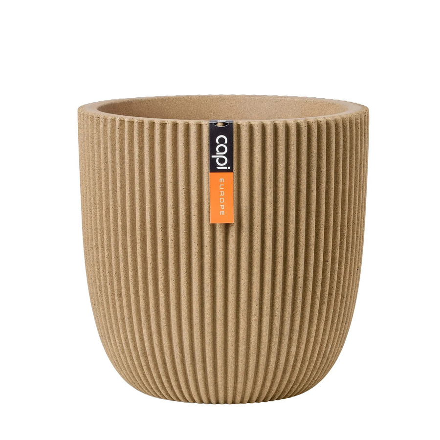 Capi Europe Blumentopf Kugel Groove NL in Beige, Durchmesser: 43 cm, Höhe: 41 cm - Bild 2