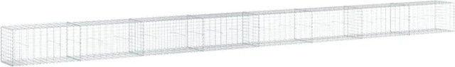 vidaXL Gabione mit Deckel aus verzinktem Eisen in Silber, B/T/H: 800 x 50 x 50 cm - Bild 1