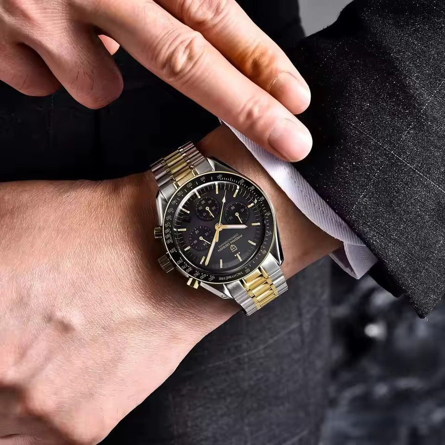 PAGANI DESIGN Chronograph, Quarz, Gold, Edelstahl, Herren - Bild 2