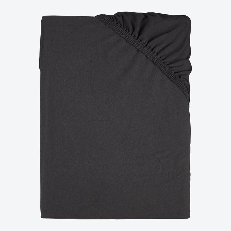 NKD Jersey-Spannbetttuch aus Baumwolle, Schwarz, B/T: 200 x 200 cm - Bild 2
