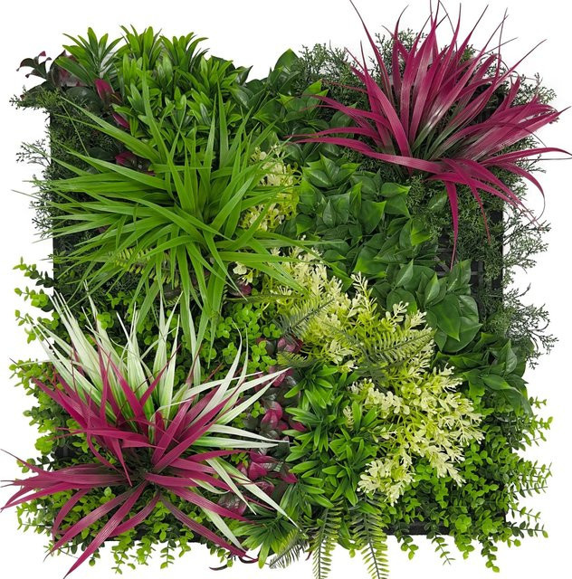 Jangal Wandpaneel Modular Wall Vivid Bloom Mixed Flora Grün Multicolour B/H: 52 x 52 cm - Bild 1