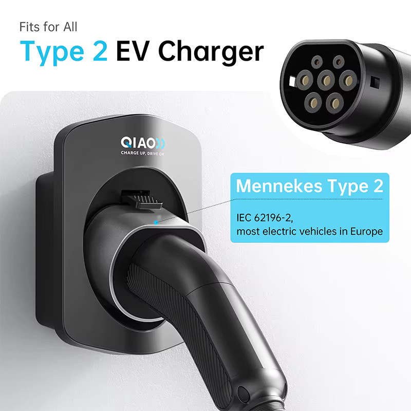 Typ 2 EV-Ladegeräthalter zur Wandmontage als Ladekabel-Organizer und Dock für EV-Ladestecker in Schwarz - Bild 2