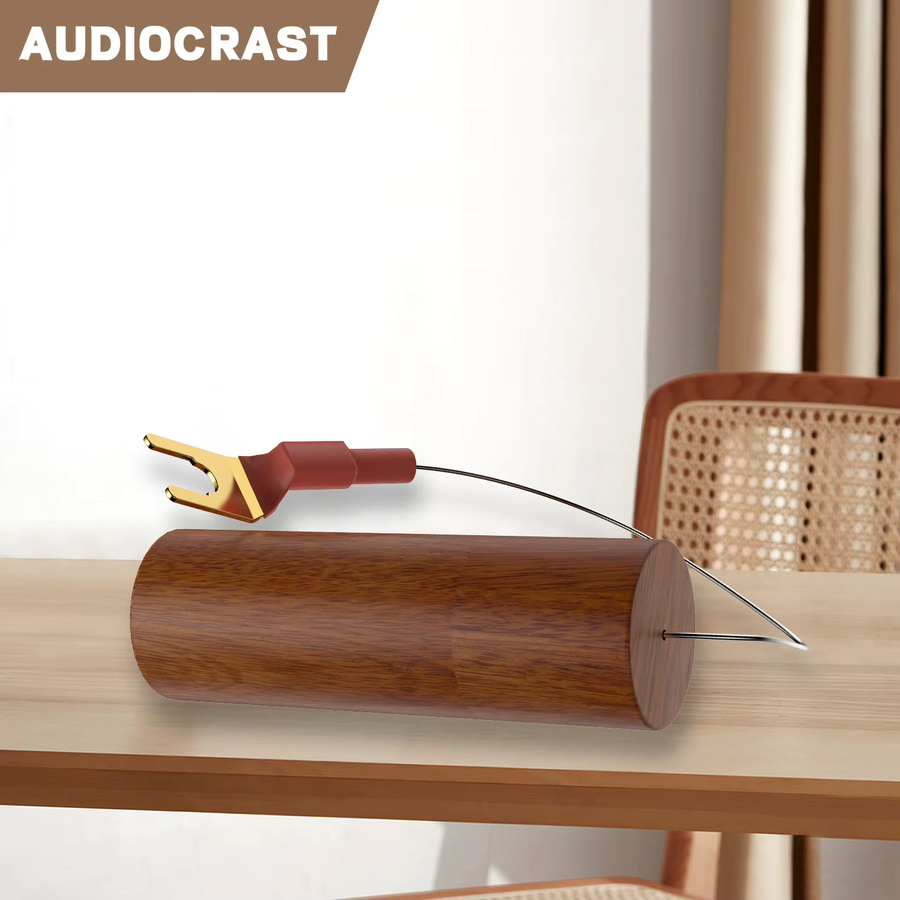 HiFi-Erdungsschleifenisolator aus Rosenholz in Braun zur Beseitigung von Brummen und Rauschen für Verstärker, DAC und CD-Player mit 3,5 mm Klinkenanschluss - Bild 2