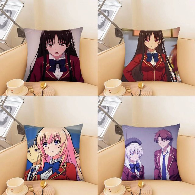 C-Classroom Of The E-Elite Anime-Kissenbezug, quadratischer Kissenbezug in Multicolour, B/B/B: 40 x 40 x 40 cm - Bild 1