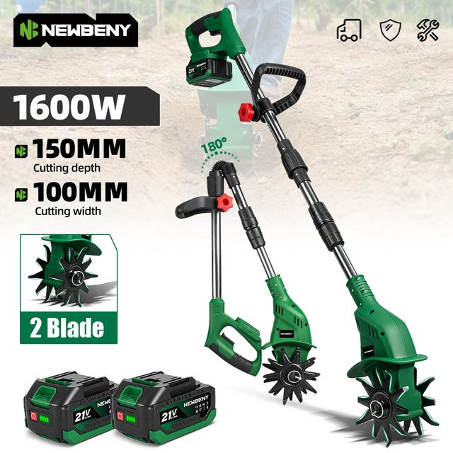 NewBeny Elektrischer Vertikutierer und Gartenkultivator für Makita-Akkus mit 800 U/min - Bild 1