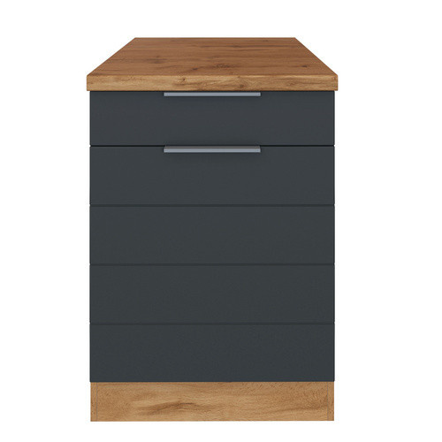 HELD MÖBEL Unterschrank Faro in Grau aus Holzwerkstoff, B/H/T: 60 x 86 x 60 cm - Bild 2