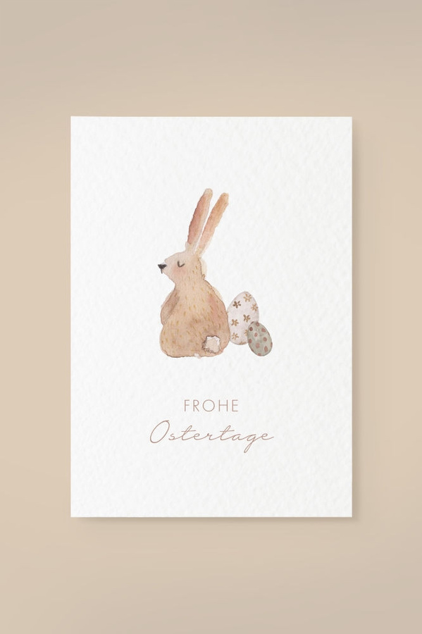 Leevje Postkarte Frohe Ostertage in Gold und Multicolour - Bild 1