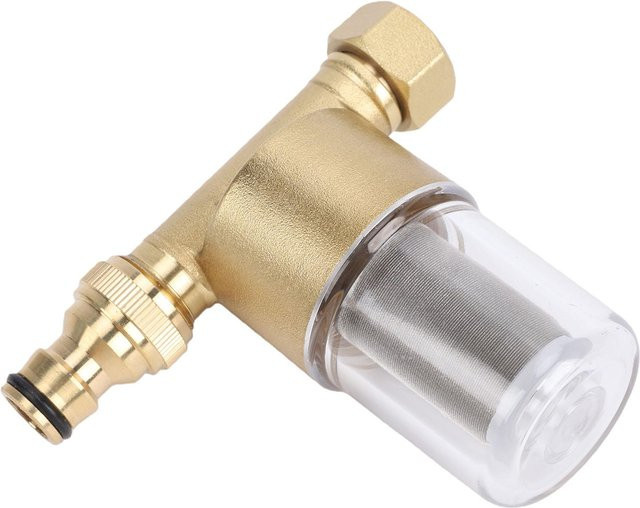 Wiederverwendbarer 40 Mikron Sedimentfilter aus PP mit Messing-Anschluss für Waschmaschine, Dusche und Gartenschläuche - Bild 1
