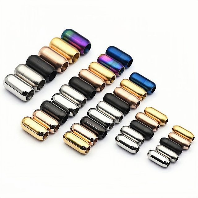 Magnetische Verschlüsse Edelstahl, Lederband Armband, Halskette Verschluss, Unisex - Bild 1