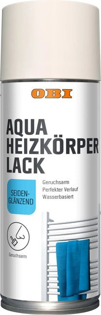 OBI Heizkörper Lack Spray Weiß seidenglänzend 400 ml - Bild 1