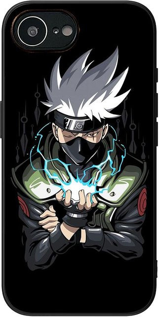 Anime Kakashi Hatake Handyhülle für Apple iPhone 16 15 14 13 12 Pro Max Plus Mini in Schwarz - Bild 1