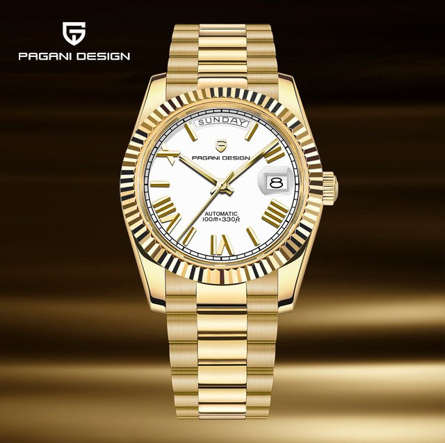 PAGANI DESIGN Armbanduhr, Automatik, Gold, Edelstahl, Herren - Bild 1