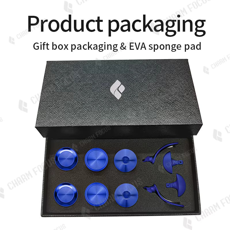 CHARM FOCUS 10-in-1 Metall-Controller-Daumensticks für PS5, Set mit 6 Swap-Joysticks und 4 Metall-Ersatzknöpfen für hintere Paddle-Trigger, Multicolour - Bild 5