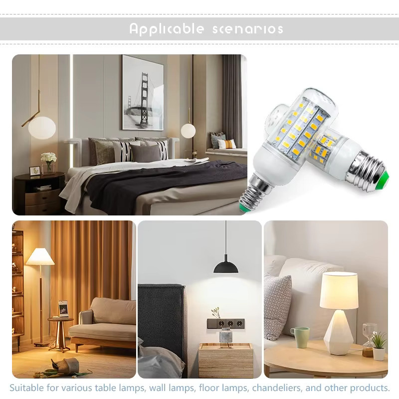 Antenso LED-Kerzenlampe E14 für Kronleuchter und Tischlampen, 220V AC, 24-72 LEDs zur Heimdekoration - Bild 4