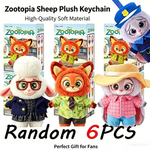 Disney Zootopia Judy Nick, Vinyl-Plüsch Anhänger, Einzelfigur - Bild 1