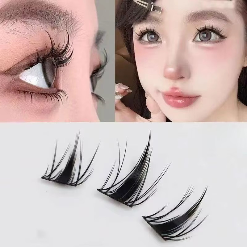 MIAOJIE Cartoon-Engel Künstliche Wimpern, 100 Cluster, schwarz, 10-13mm - Bild 3
