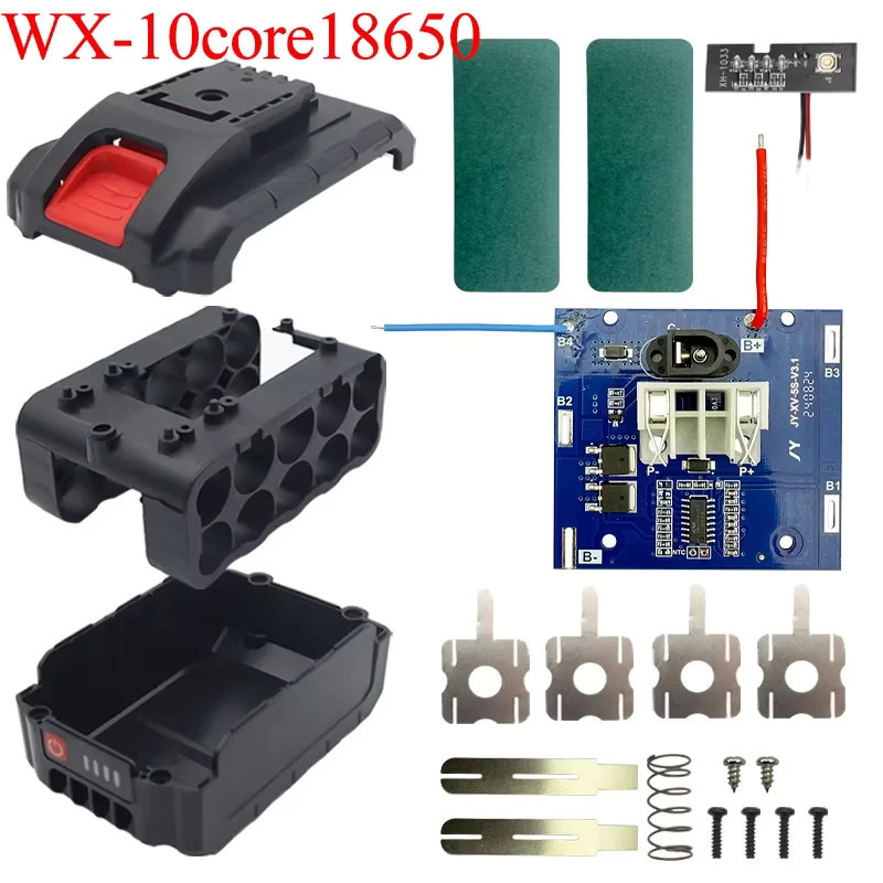 Worx Ersatzgehäuse mit Schutzplatine PCB für 10er 18650 Lithium-Ionen-Akkupacks kompatibel mit WA3572 WA3590 WA3550 WA3551 - Bild 2