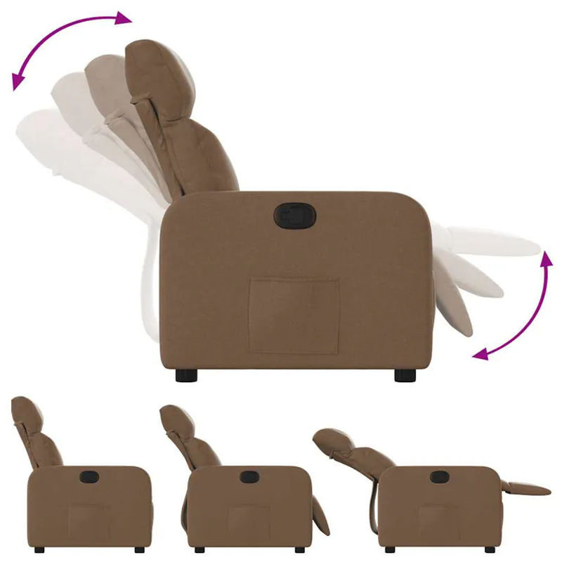 Vidaxl Schlafsofa in Braun mit Stoffbezug - Bild 1