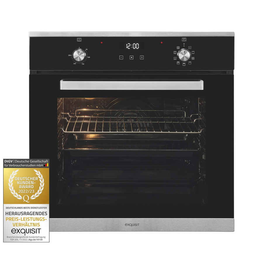 Exquisit Einbaubackofen EBE76-9-H-020 in Silberfarben mit 76 l Volumen - Bild 5