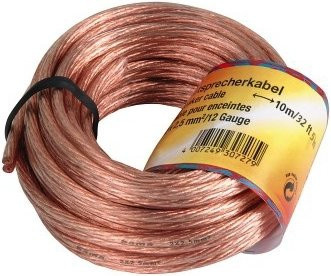 Hama Lautsprecherkabel 2 x 2,5 mm², 10 m, Transparent - Bild 1