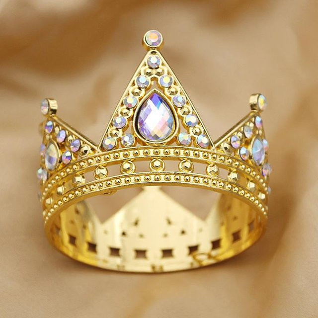 YIRAN Jewelry Diadem, Messing, Kristall, beige, Kinder - Bild 1