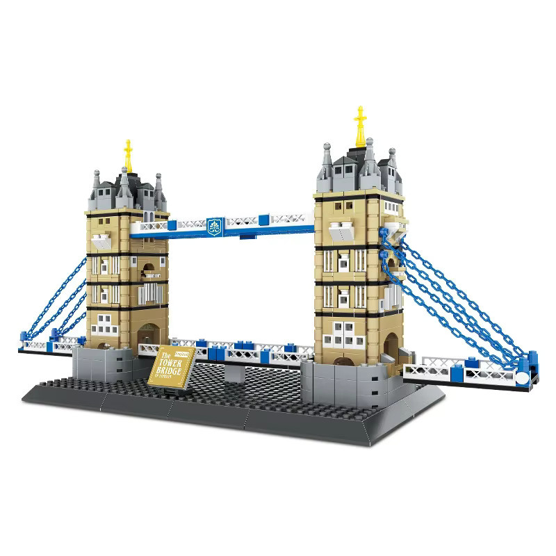Wange London UK Twin Towers Bridge Building Blocks Model, 970 Teile - Bild 2