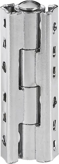 Hettich Möbelband Set aus Stahl, vernickelt, Farbe Silber, 2 Stück (Breite: 50 mm, Durchmesser: 10 mm) - Bild 1