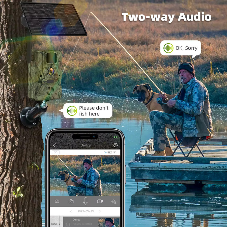 REHENTINT Wildlife Kamera mit 3MP Auflösung, 4G LTE Sim Karte, GPS und Solarpanel, Schwarz - Bild 4