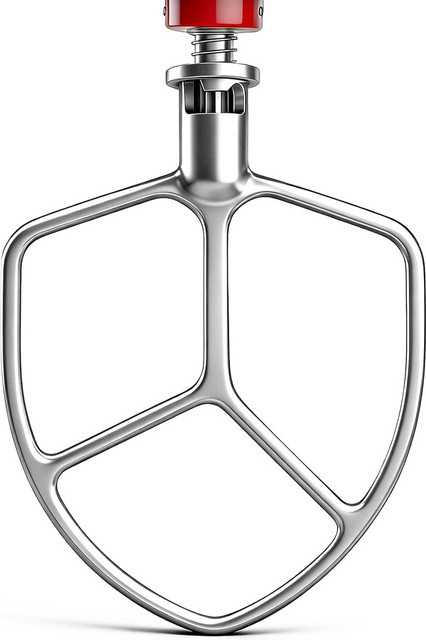 KitchenAid Flachrührer aus Edelstahl in Silber für 5plus bis 6 Qt Bowl-Lift-Standmixer - Bild 1